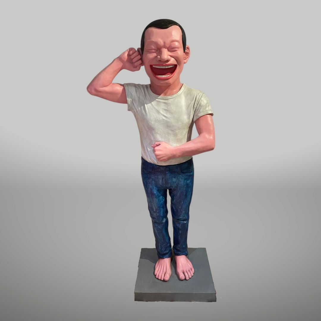  Yue Minjun 1962 Daqing, China TERRACOTTA WARRIORS Painted Bronce 2006 186x60cm   Height: cm - breadth: cm - depth: cm