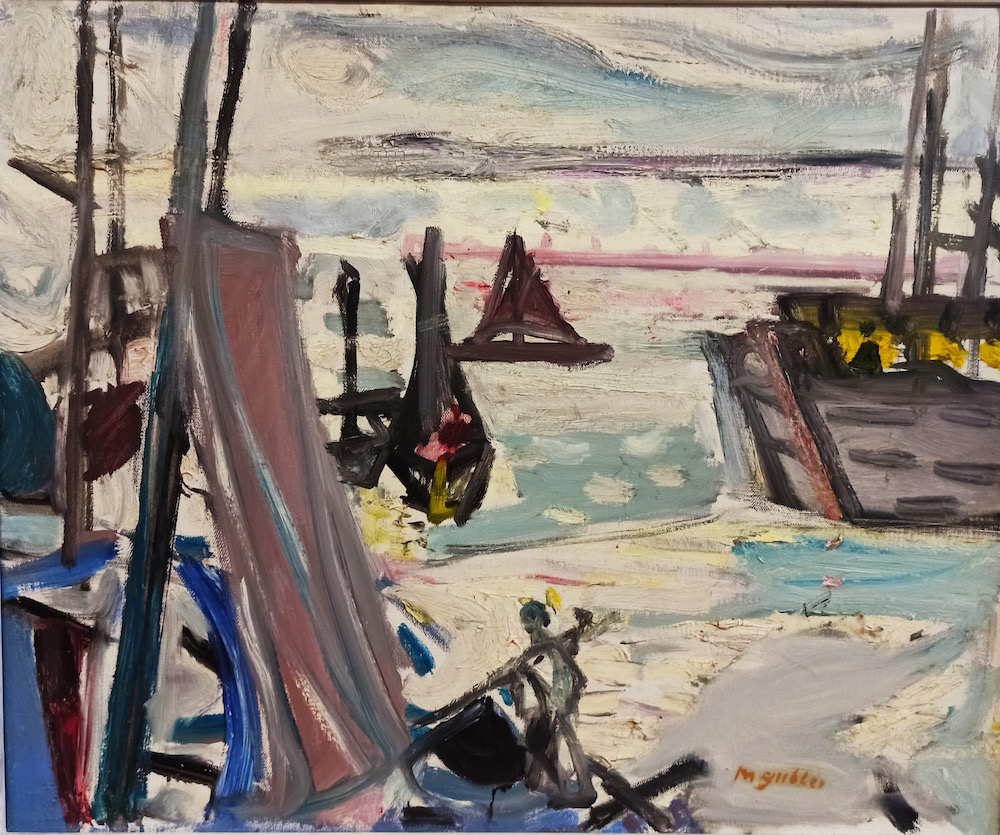 Max Gubler Bateaux près de Venise III