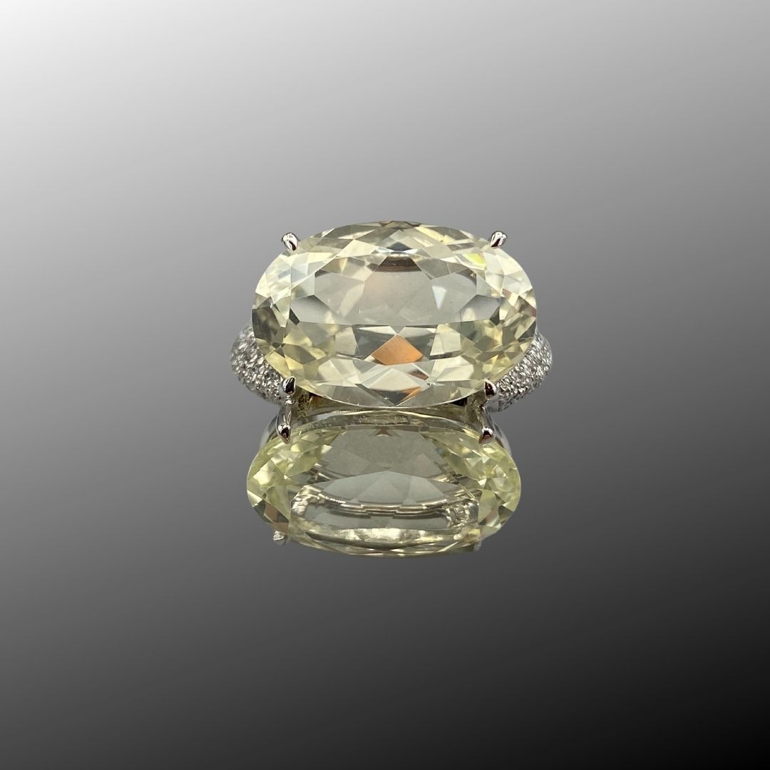Antonini Milano  Ring with Lemon Citrin Diamond /Gold