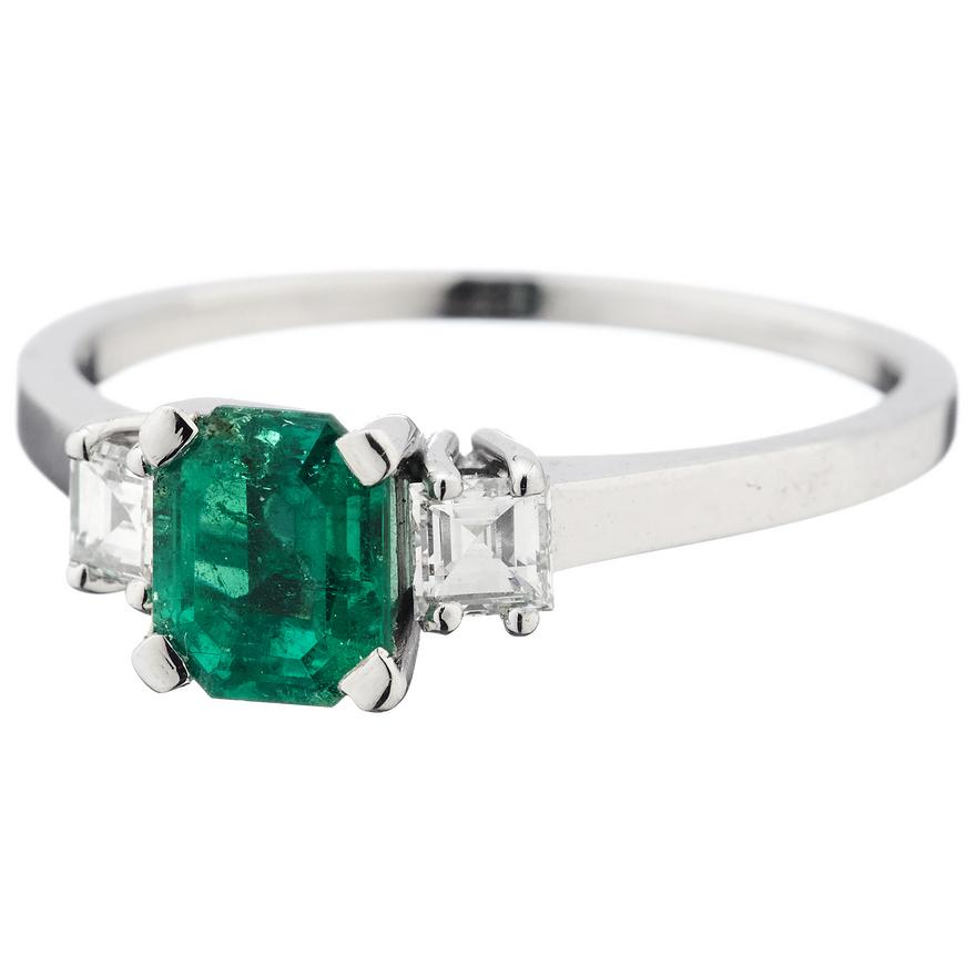 Smaragd-Diamant Ring