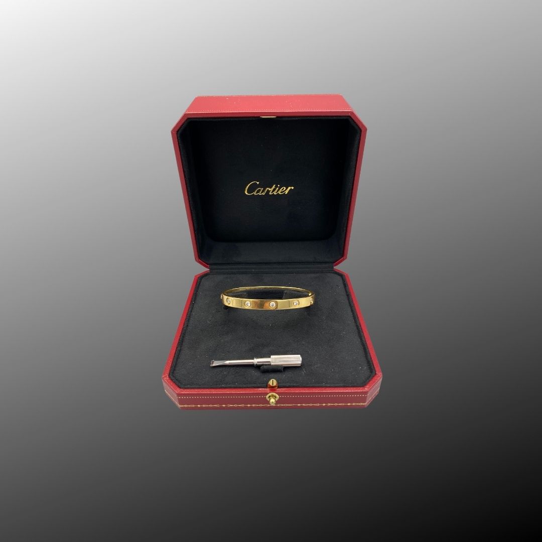 Cartier Armreif 10 Diamanten 17 CM SIGNIERT. Zertifikat